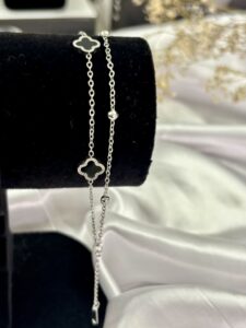 PULSEIRA DUPLA TREVO BOLINHA